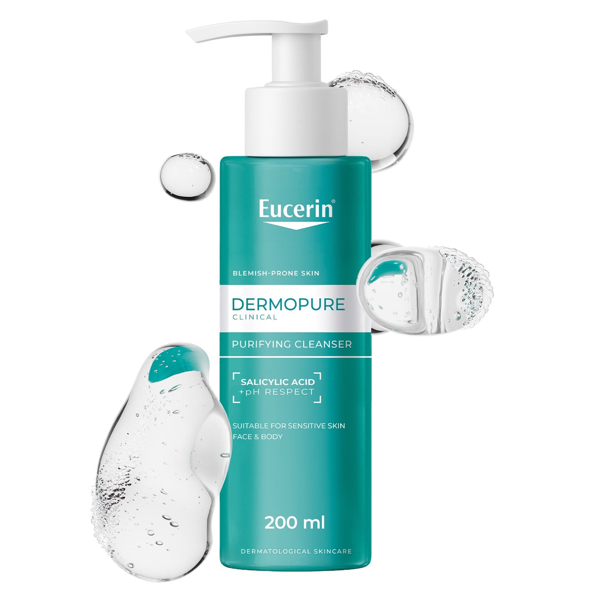 Eucerin Dermo Purifyer Oil Control Face Cleansing Gel for Blemish & Acne-Prone Skin 200ml