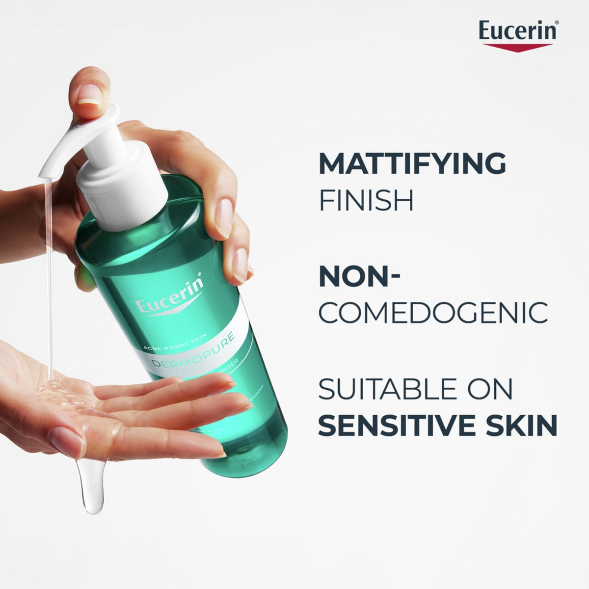 Eucerin Dermo Purifyer Oil Control Face Cleansing Gel for Blemish & Acne-Prone Skin 200ml
