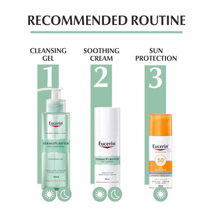 Eucerin DermoPurifyer Oil Control Adjunctive Soothing Cream Acne Treatment 50ml