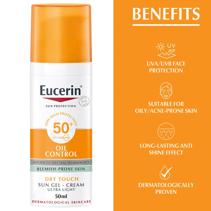 Eucerin Oil Control Sun Gel-Cream SPF 50+ 50ml