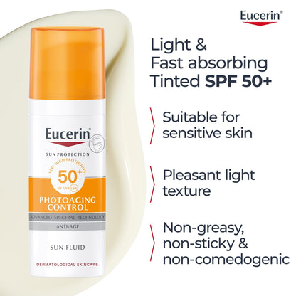 Eucerin Oil Control Dry Touch Sunscreen Face Gel-cream Spf50+, 50ml