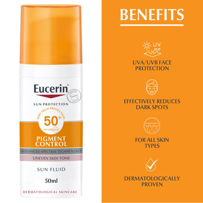 Eucerin Even Pigment Perfector Face Sun Fluid Sunscreen SPF50+ 50ml