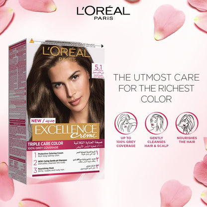 L'Oreal Paris Excellence Creme Permanent Hair Colour 55ml