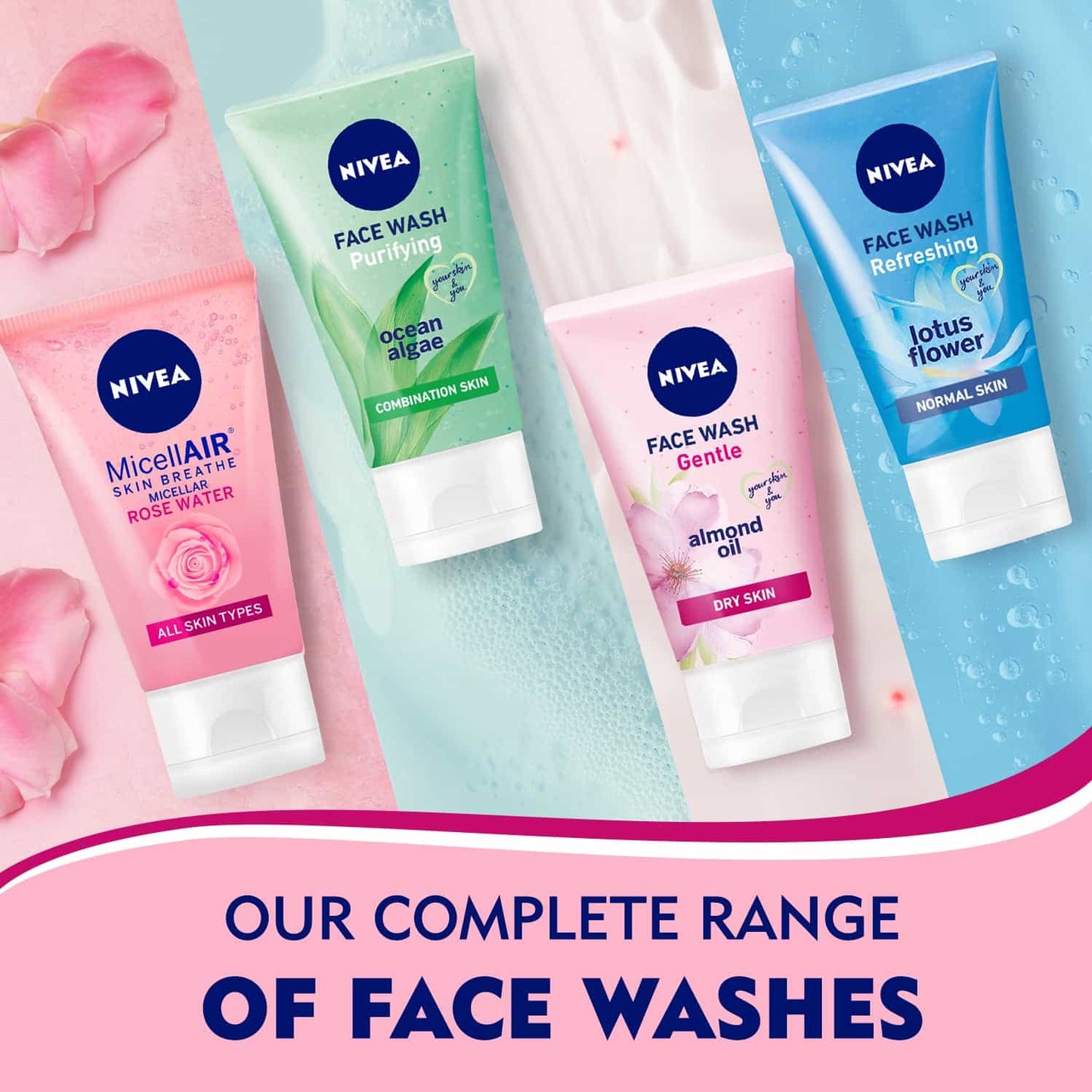 Nivea Rose Care Micellar Face Wash Organic Rose Water 150ml