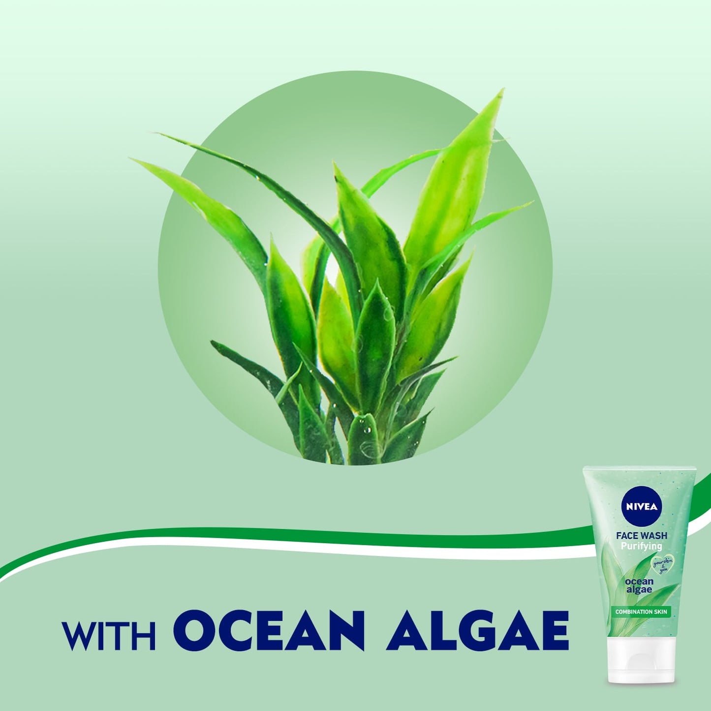 Nivea Purifying Face Wash Combination Skin Ocean Algae 150ml