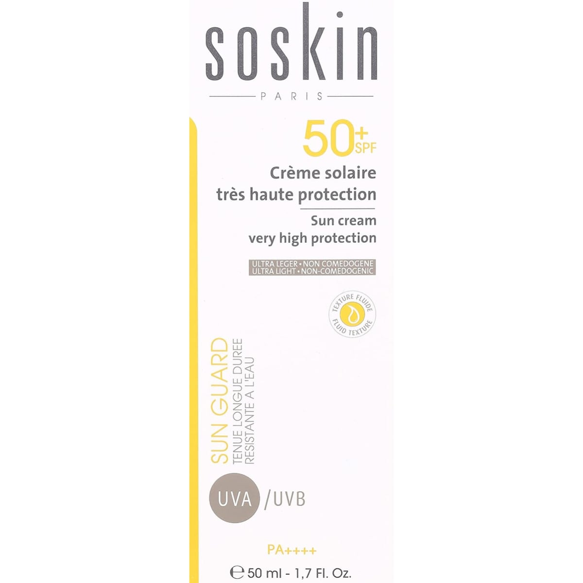 Soskin Sun Guard Sun Cream Fluid Very High Protection SPF50+ 50ml