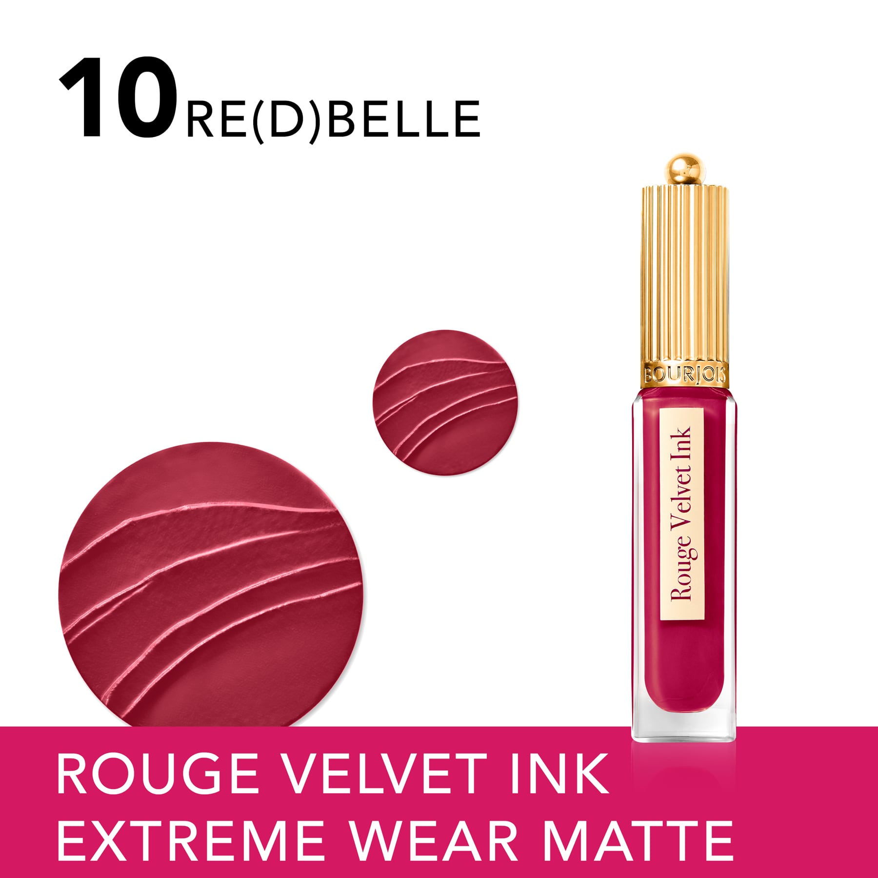Rouge Velvet Ink Liquid Matte Lipstick 3.5ml 10 Re(d) Beautiful|3.5ml