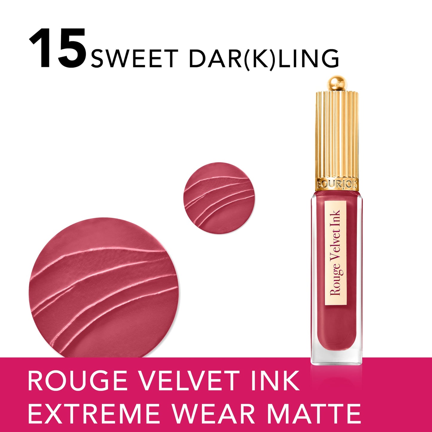 Rouge Velvet Ink Liquid Matte Lipstick 3.5ml 15 Sweet Dar(k)ling|3.5ml