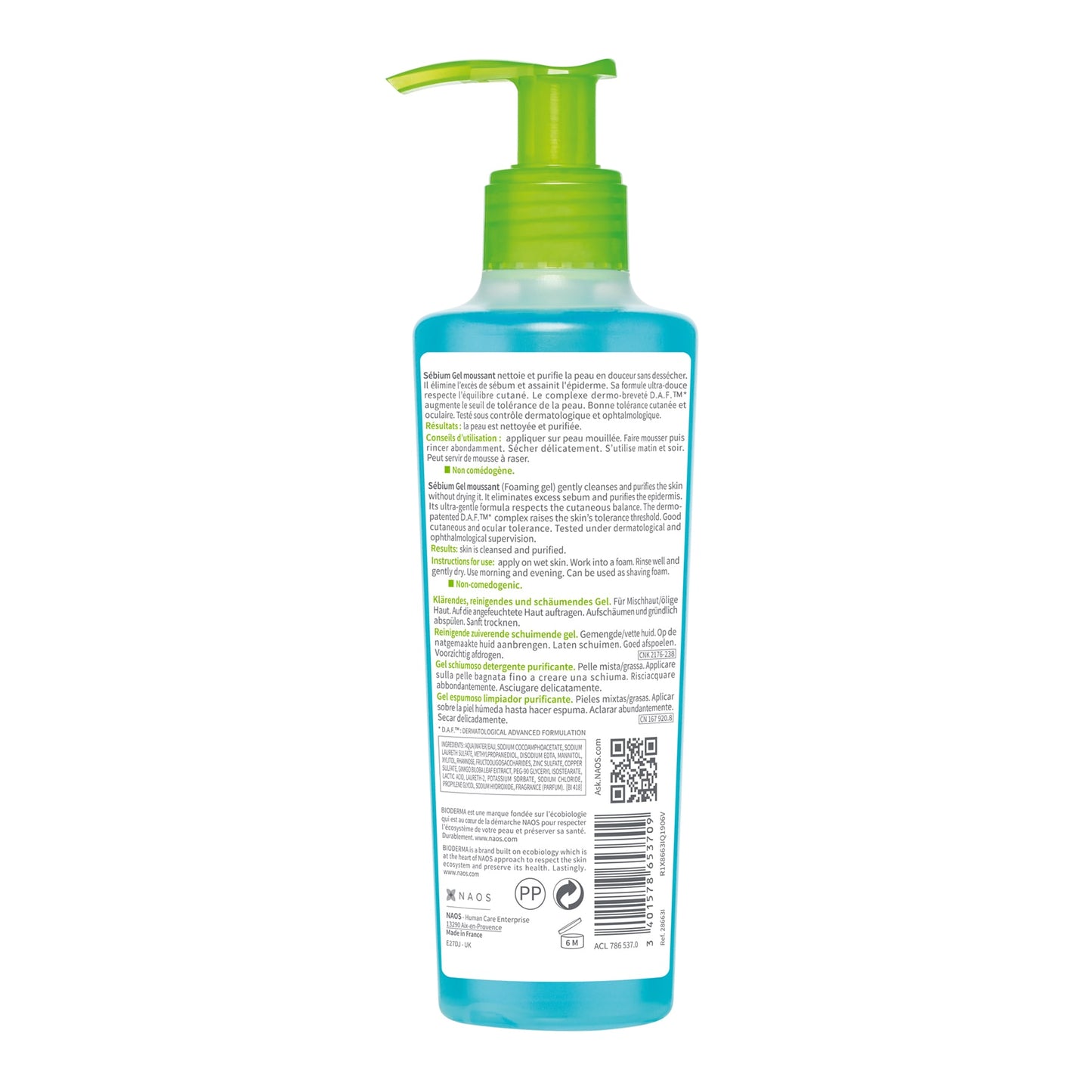 Bioderma Sebium Gel Moussant Cleansing Gel Face Wash 200ml