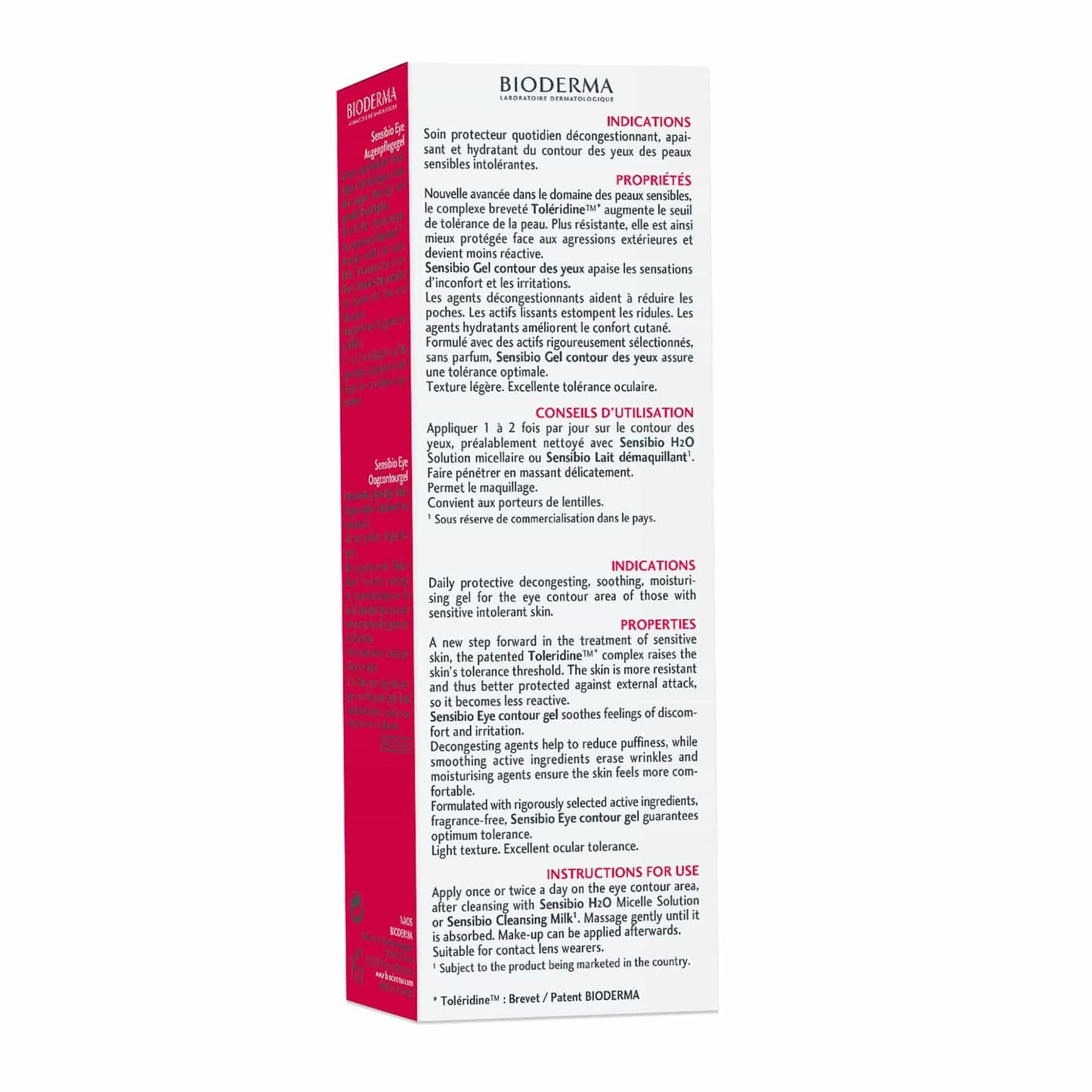 Bioderma Sensibio Moisturising Eye Contour Gel Cream 15ml