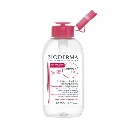 Bioderma Sensibio H20 Pump Cleansing Micelle Solution Micellar Water 500ml