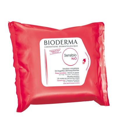 Bioderma Sensibio H20 Micellar Makeup Removing Wipes 25pcs