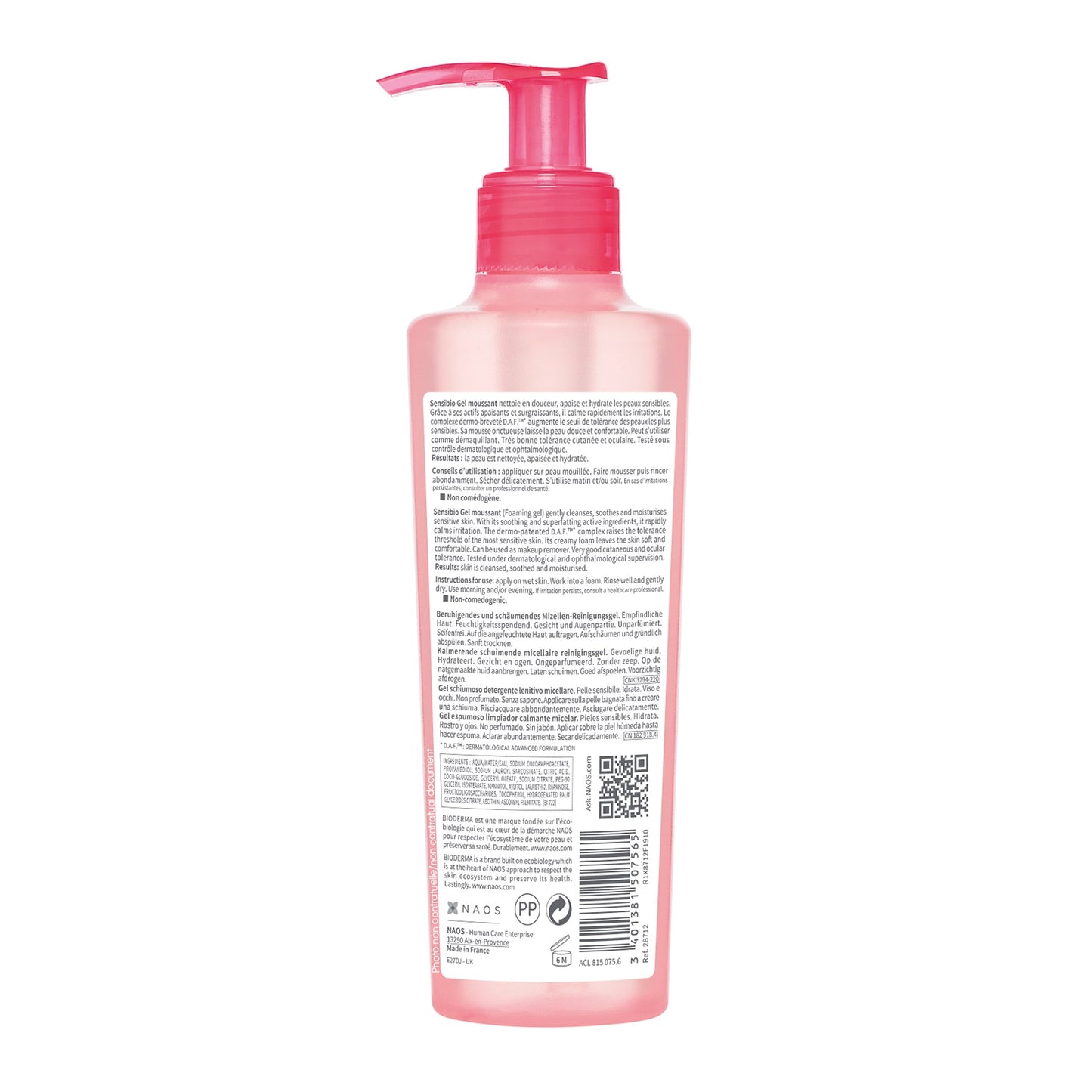 Bioderma Sensibio Gel Moussant Cleansing Foaming Gel Face Wash