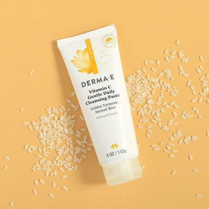 Derma E Vitamin C Gentle Daily Cleansing Paste Foam Cleanser & Clay Mask 113g