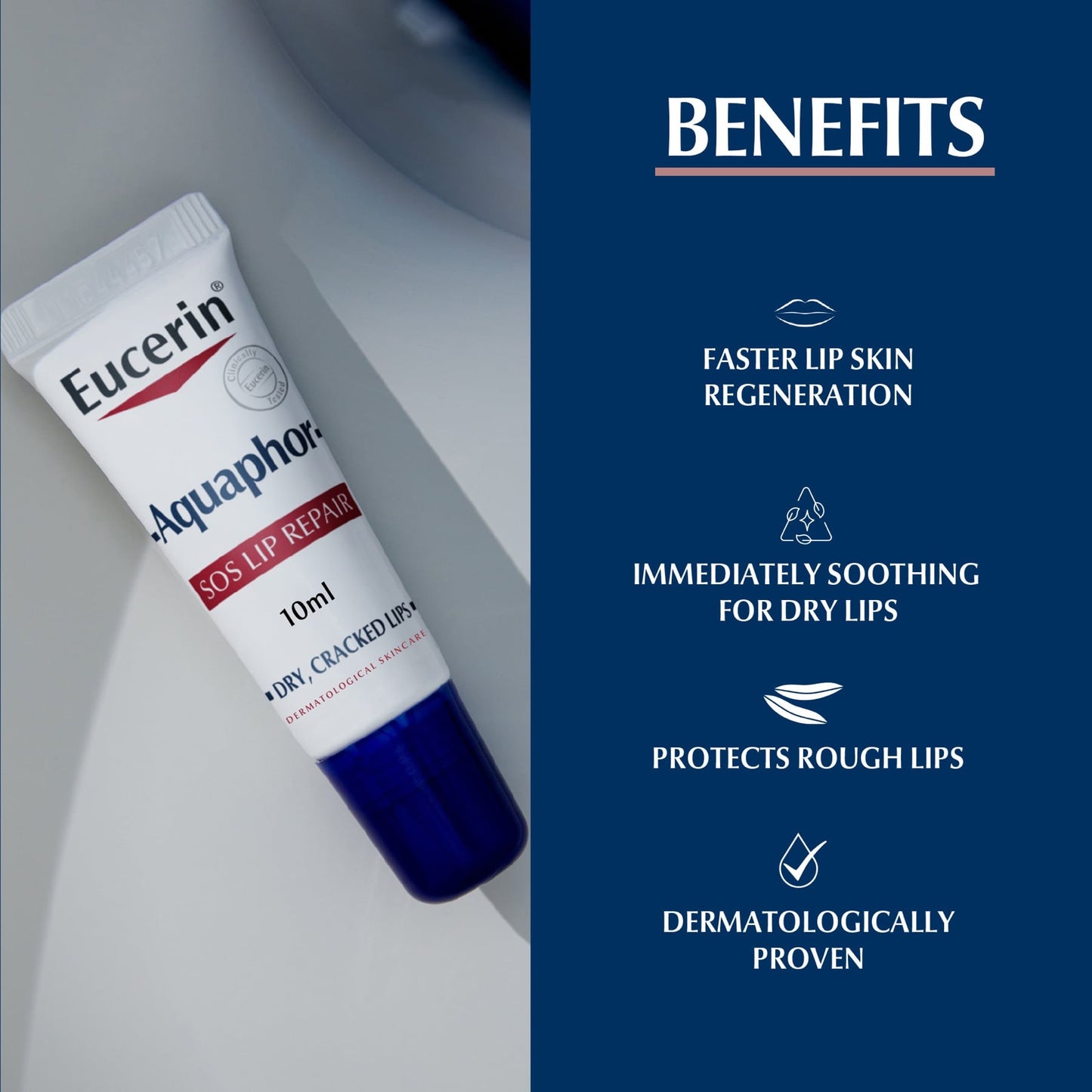 Eucerin Aquaphor SOS Lip Repair Lip Balm 10ml