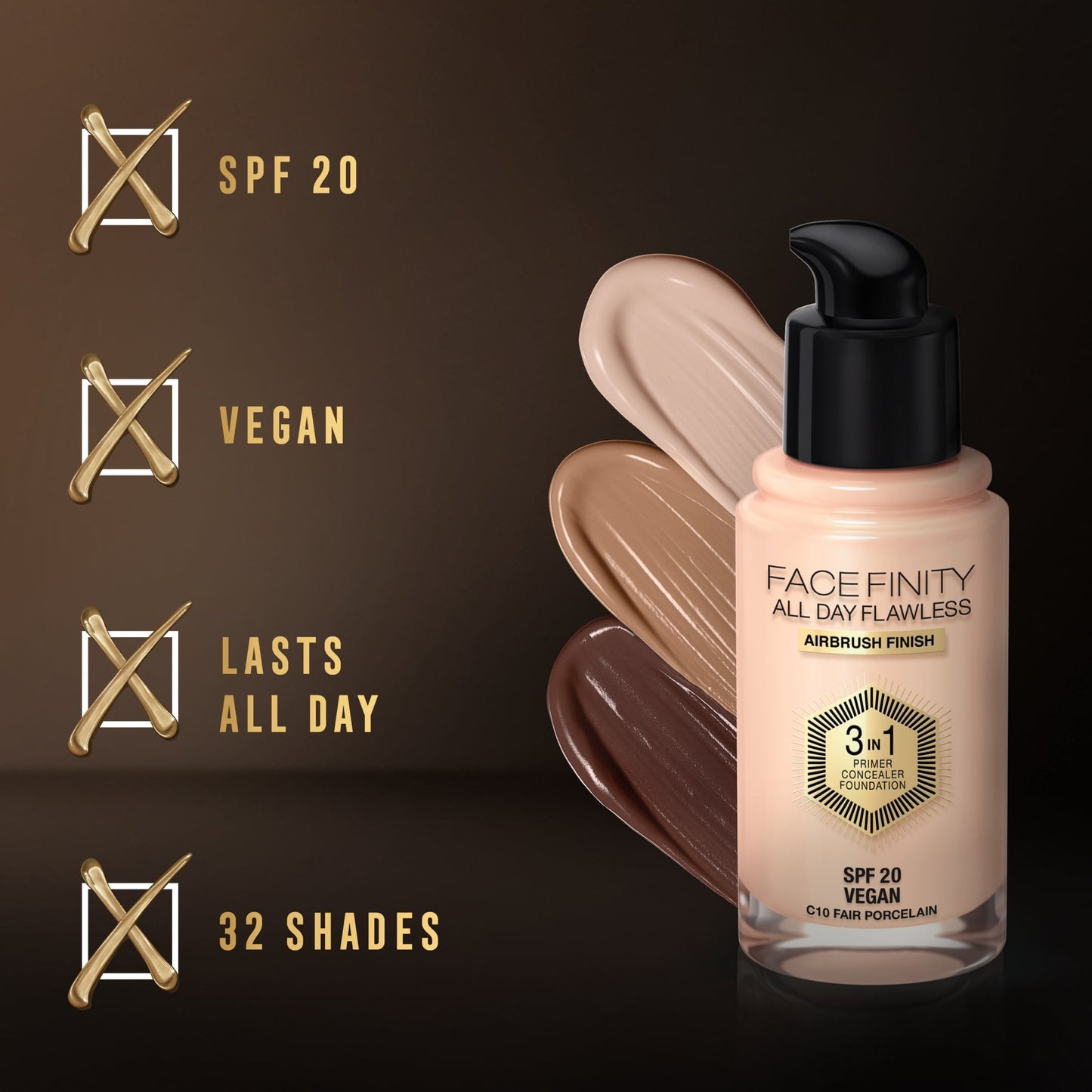 Max Factor Facefinity All Day Flawless 3 In 1 Foundation Matte Finish 30ml