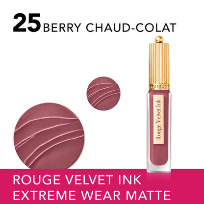 Rouge Velvet Ink Liquid Matte Lipstick 3.5ml 25 Berry Chaud-colat|3.5ml