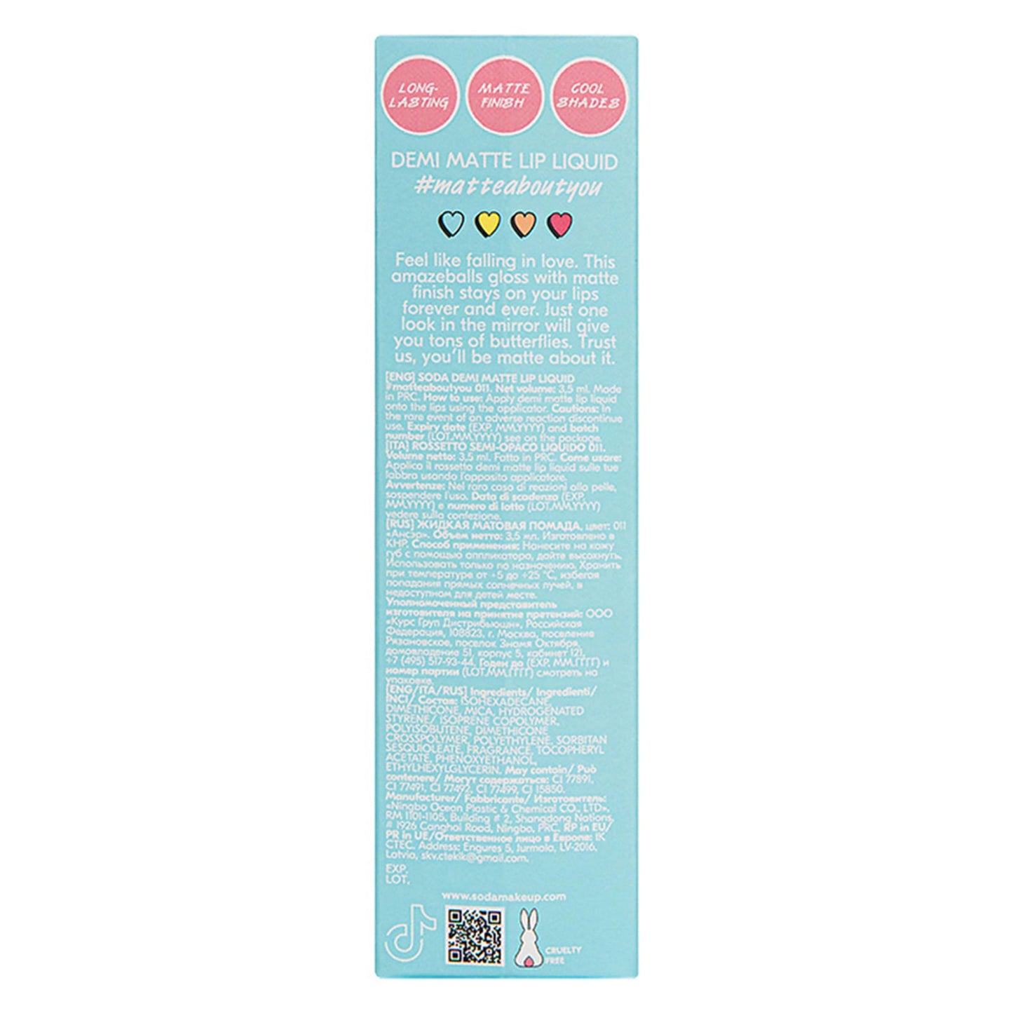 Demi Matte Lip Liquid 002 Bare Yourself 3.5ml Bare Yourself|3.5ml