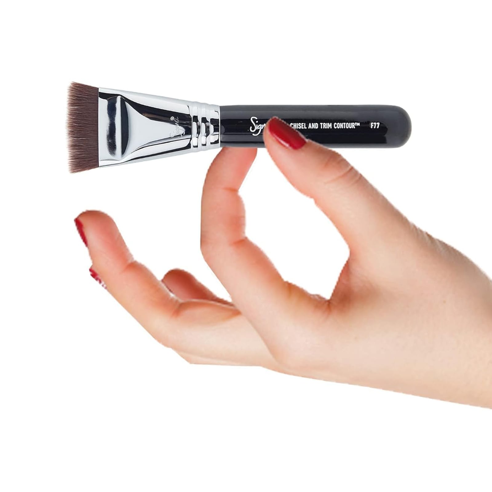 F77 Chisel and Trim Contour Brush Black/Silver Black/Silver|1 Piece