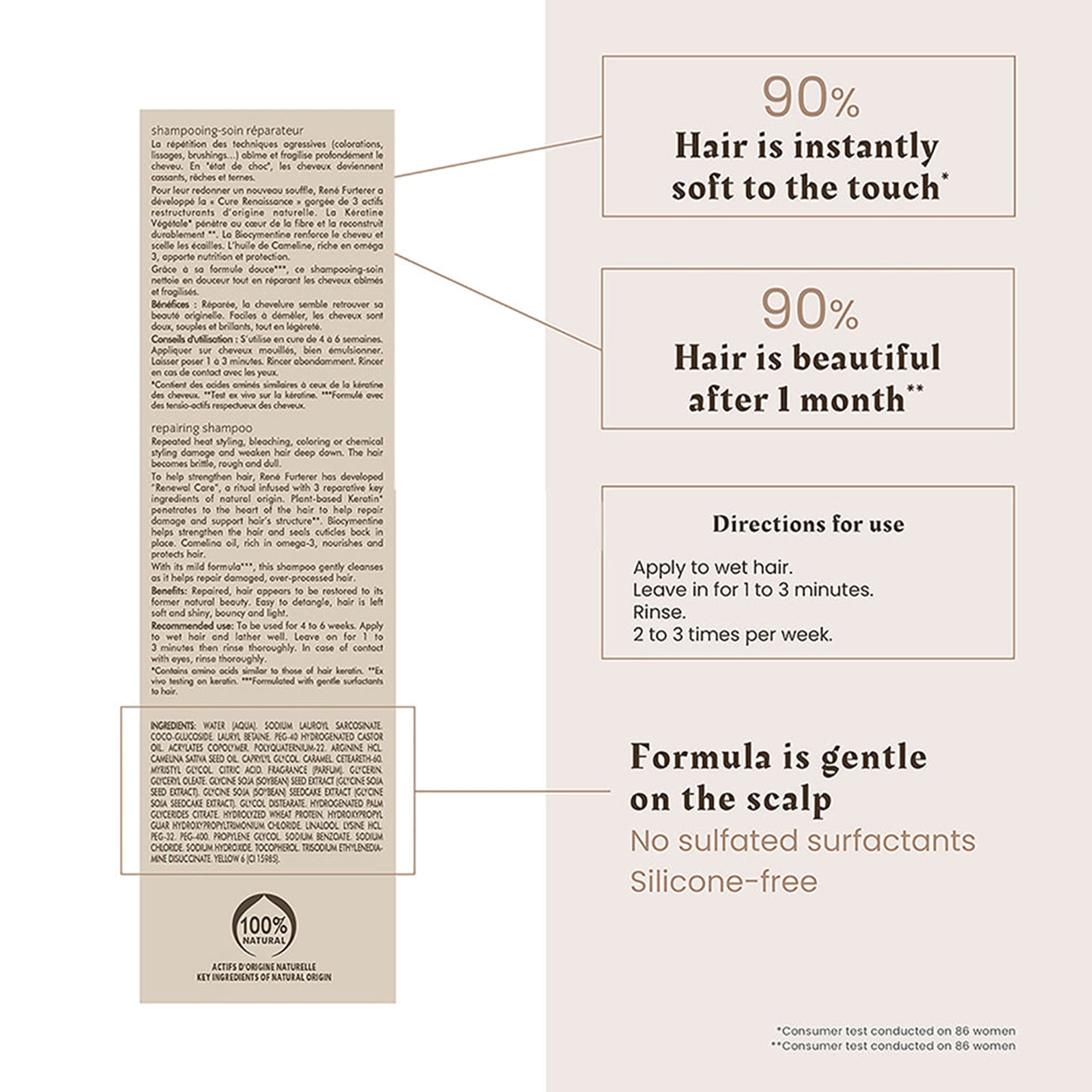 Absolue Keratine Repairing Shampoo for Damaged Hair 200ml 200ml