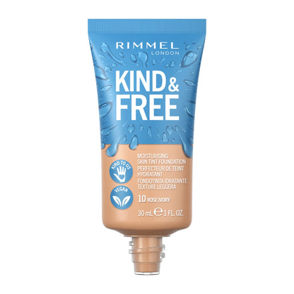 Rimmel KIND & FREE Moisturising Skin Tint Foundation 30ml 10 Rose Ivory|30ml