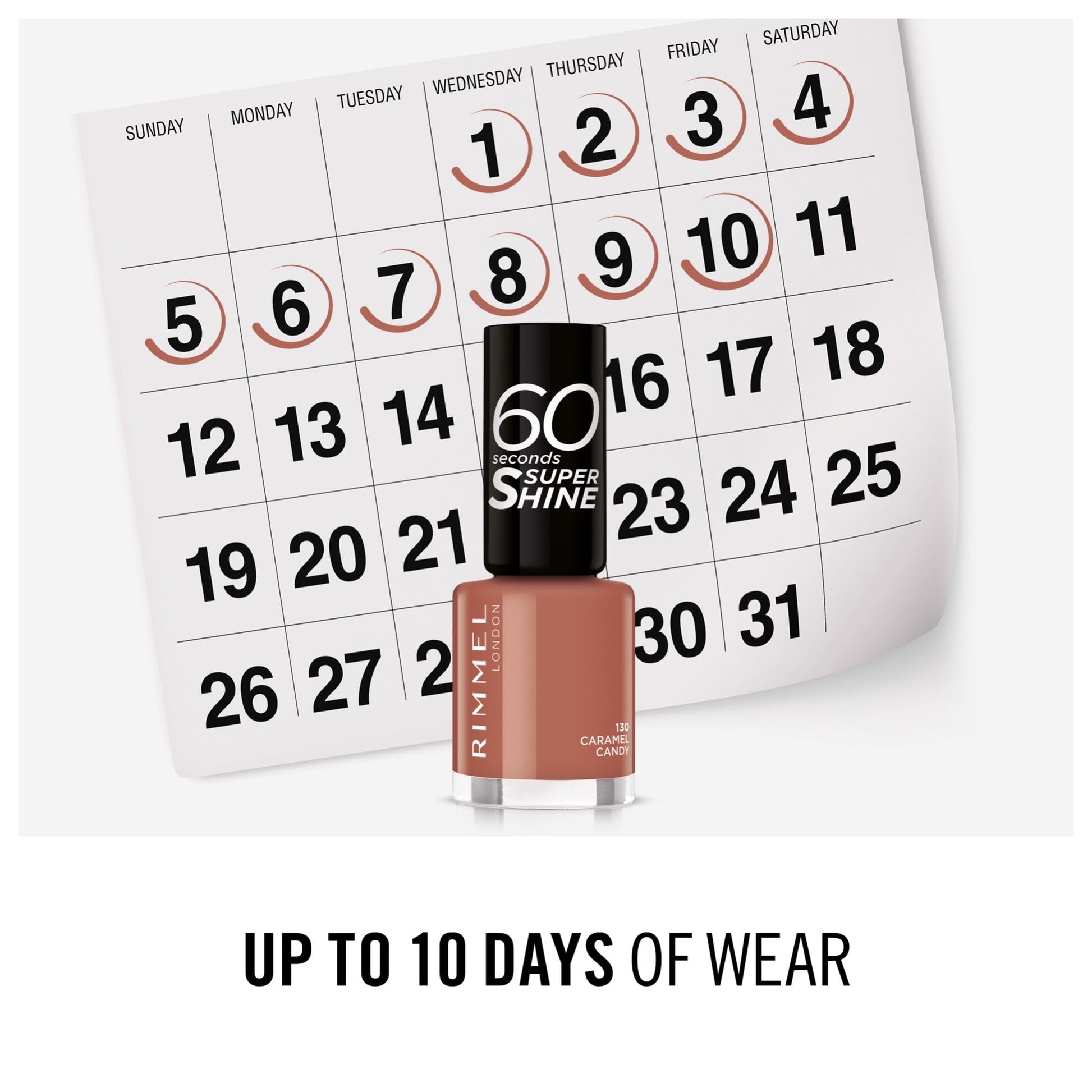 60 Seconds Super Shine Nail Polish 8ml 130 Caramel Candy|8ml