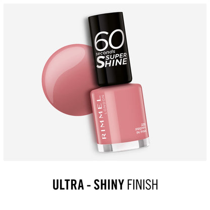 60 Seconds Super Shine Nail Polish 8ml 235 Preppy In Pink|8ml
