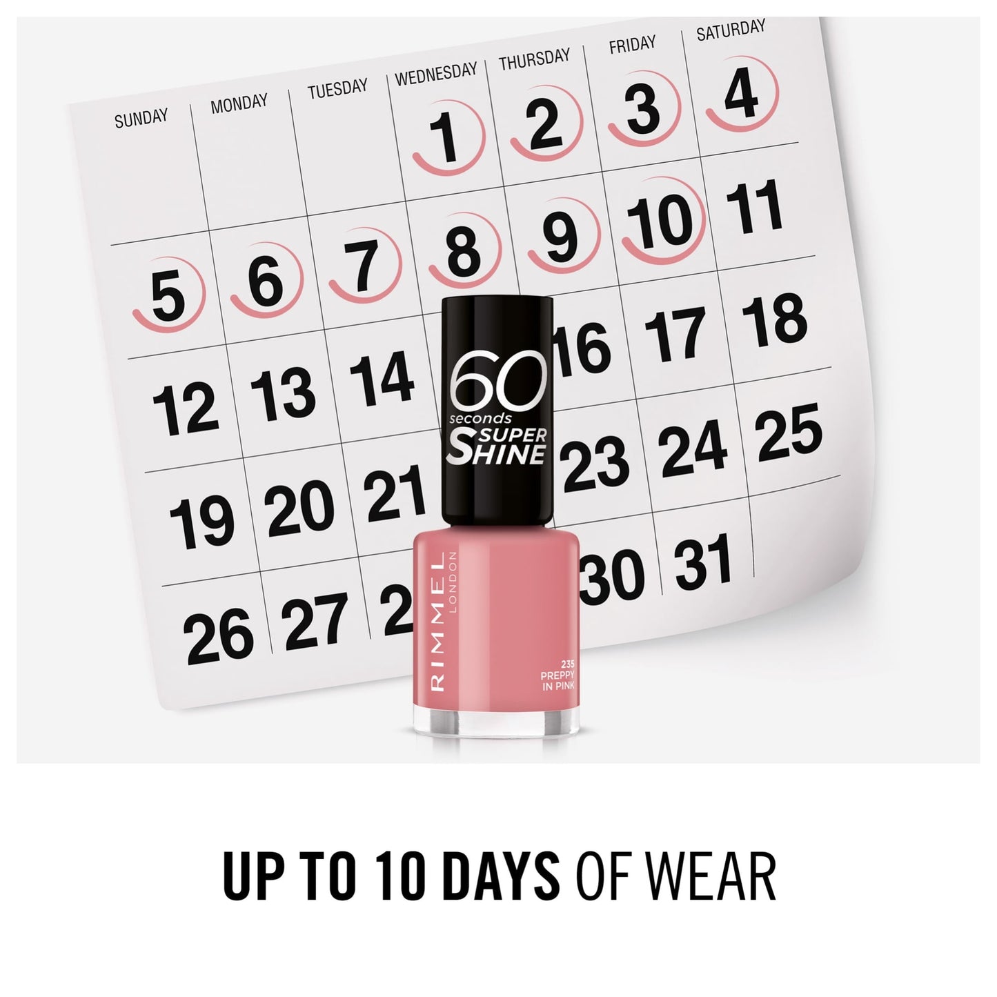 60 Seconds Super Shine Nail Polish 8ml 235 Preppy In Pink|8ml