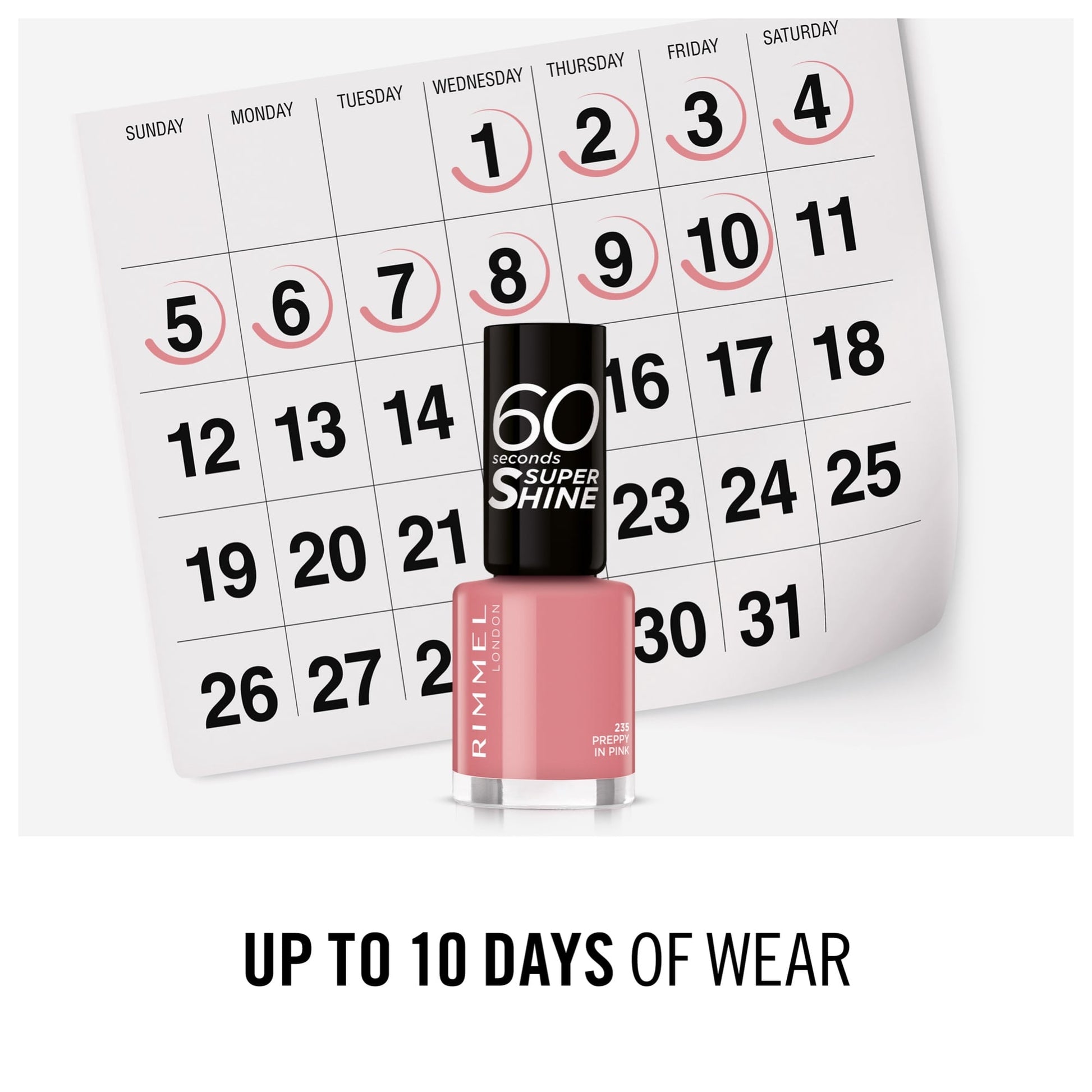 60 Seconds Super Shine Nail Polish 8ml 235 Preppy In Pink|8ml