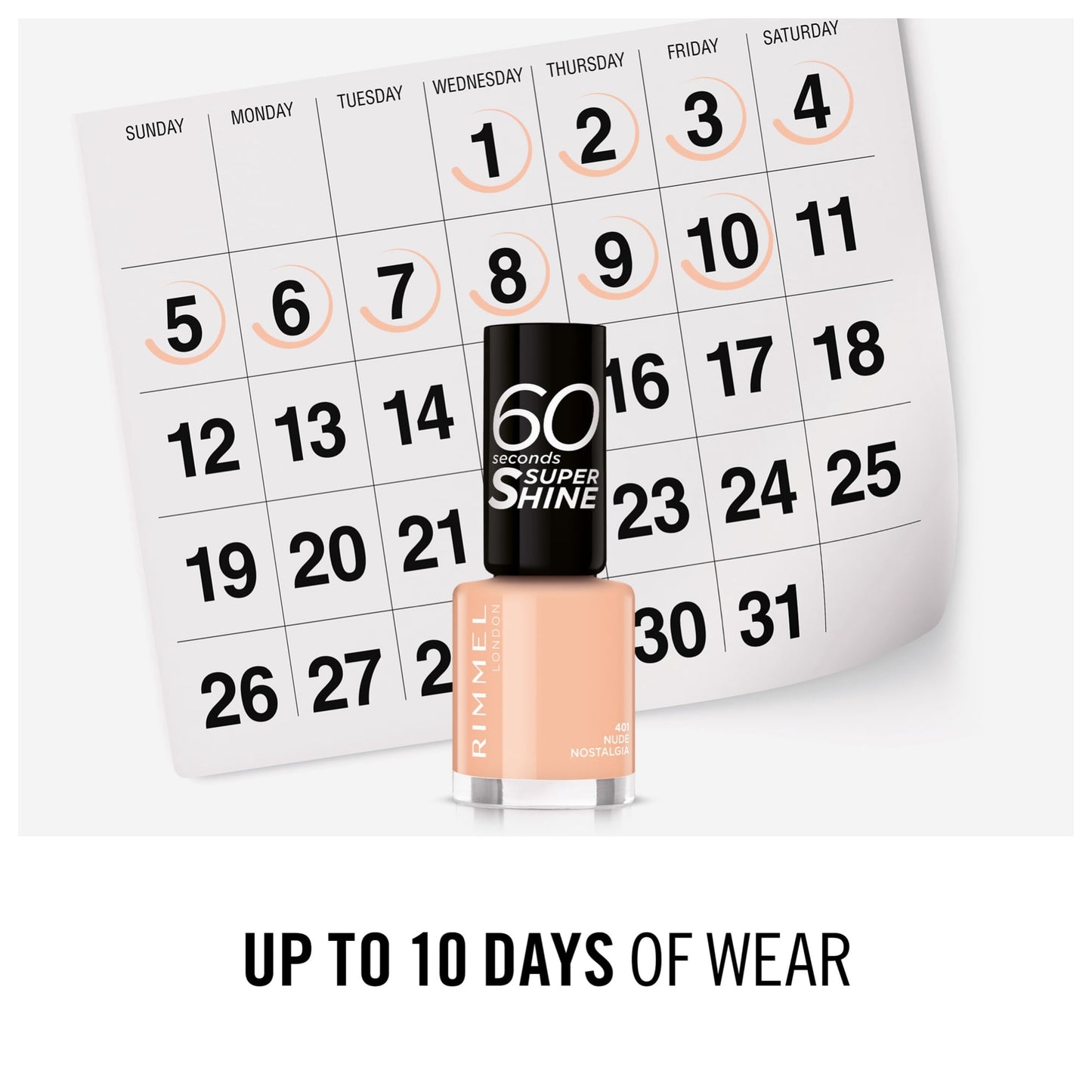 60 Seconds Super Shine Nail Polish 8ml 401 Nude Nostalgia|8ml