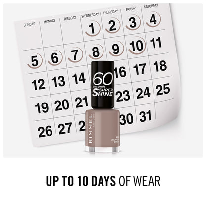 60 Seconds Super Shine Nail Polish 8ml 810 Grungy Grey|8ml