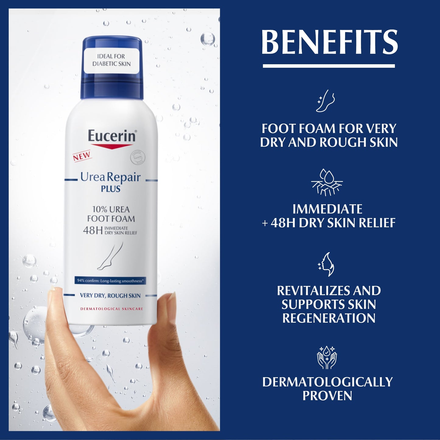 Eucerin UreaRepair Plus 10% Urea Foot Foam 150ml