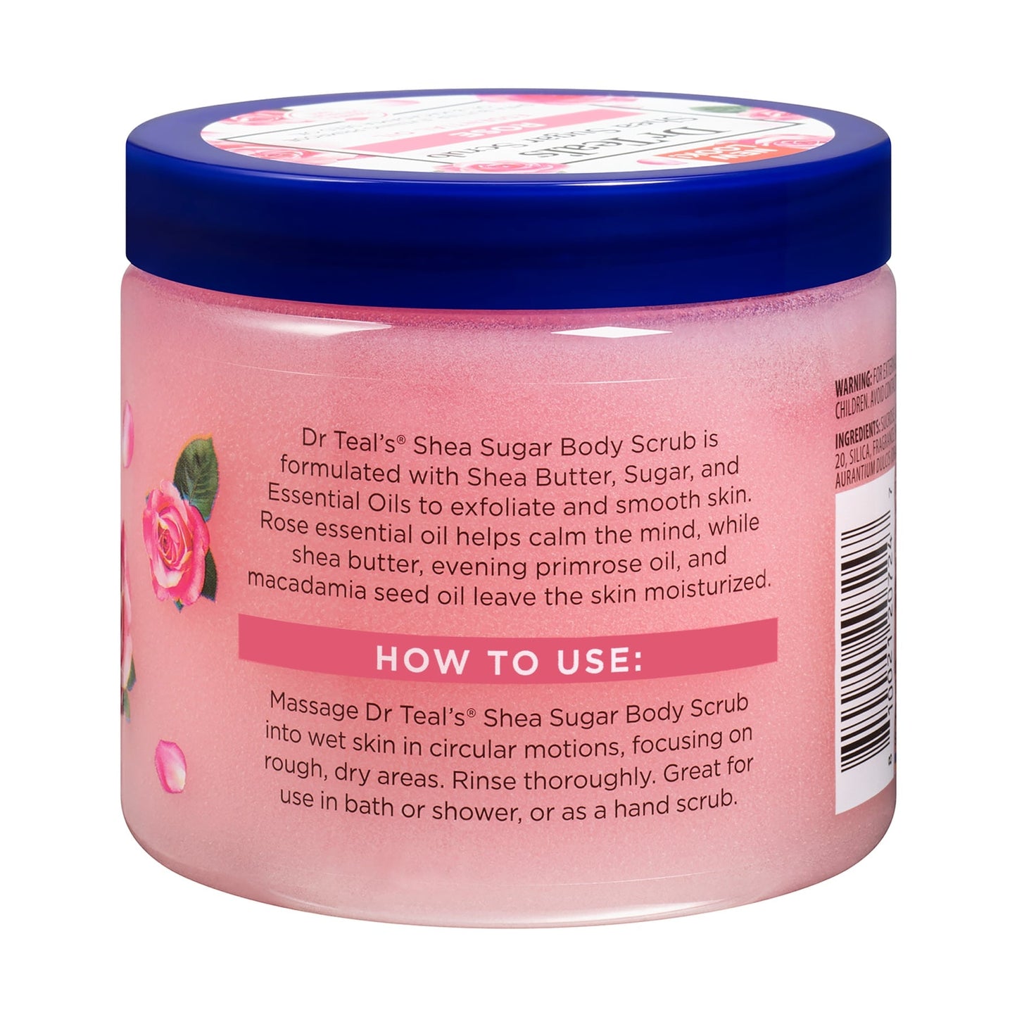 Dr Teal's Shea Sugar Rose Body Scrub 538g