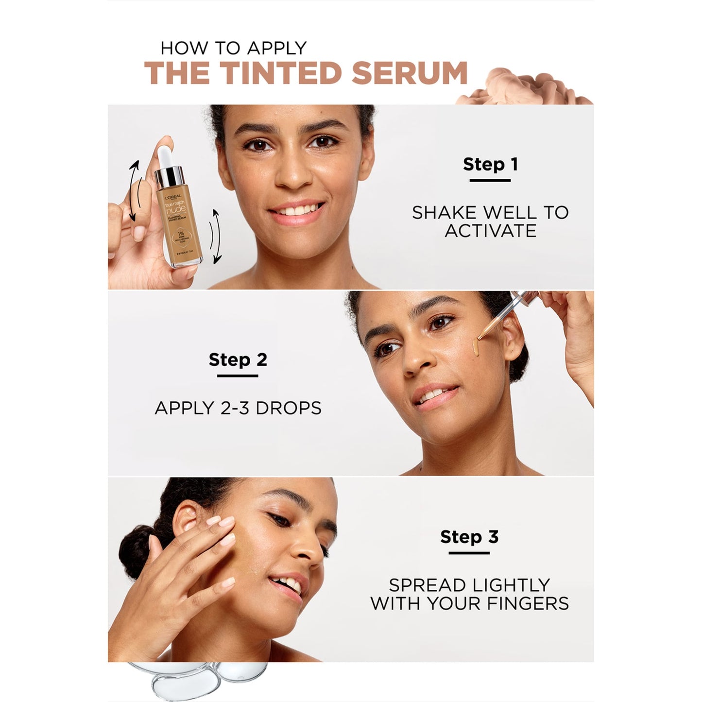 L'Oreal Paris True Match Nude Plumping Tinted Serum Foundation Medium