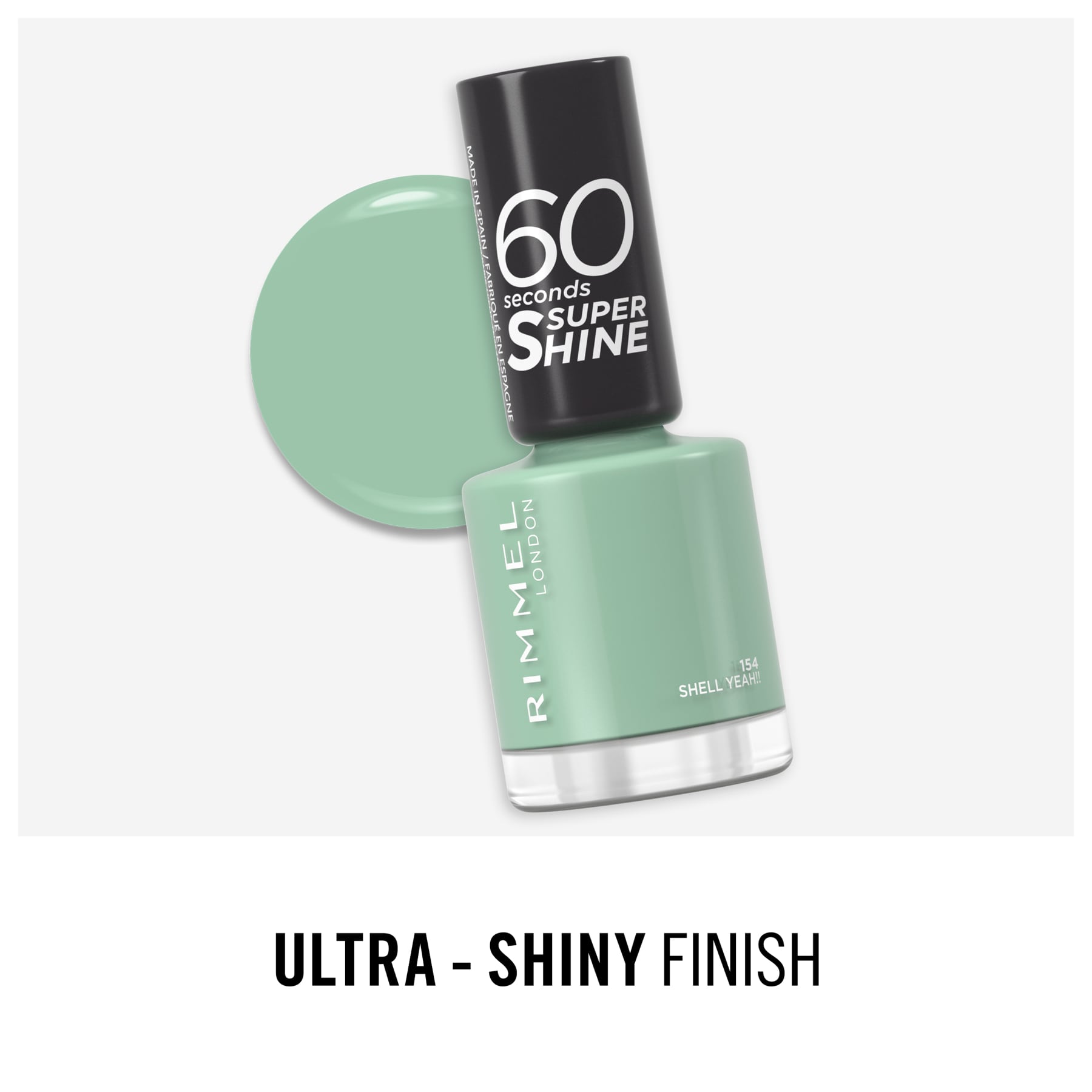 60 Seconds Super Shine Nail Polish 8ml 154 Shell Yeah!!|8ml