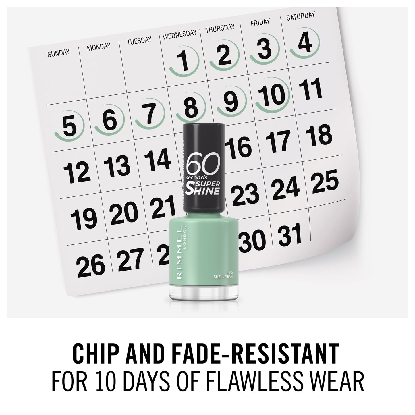 60 Seconds Super Shine Nail Polish 8ml 154 Shell Yeah!!|8ml