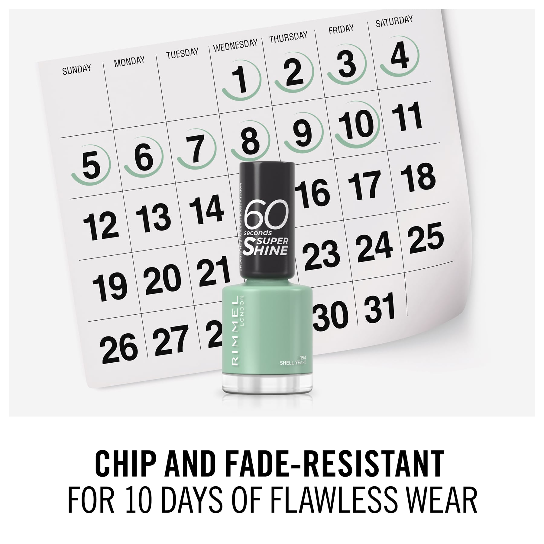 60 Seconds Super Shine Nail Polish 8ml 154 Shell Yeah!!|8ml