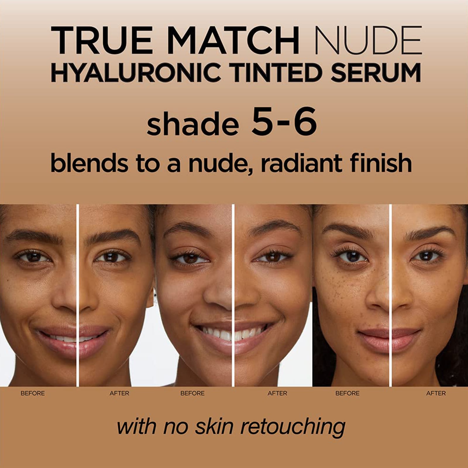 L'Oreal Paris True Match Nude Plumping Tinted Serum Foundation Medium Tan