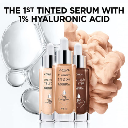 L'Oreal Paris True Match Nude Plumping Tinted Serum Foundation Medium Tan