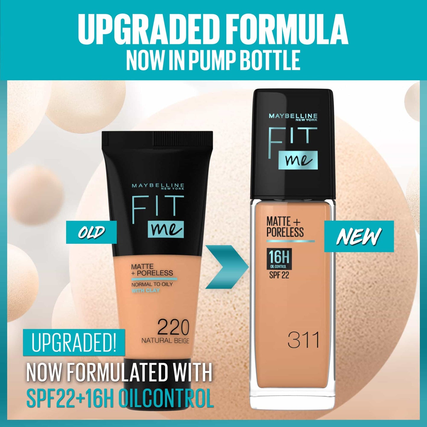 Maybelline Fit Me Matte+Poreless Liquid Foundation with SPF22 30ml 121|30ml