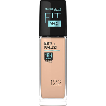 Maybelline Fit Me Matte+Poreless Liquid Foundation with SPF22 30ml 122|30ml