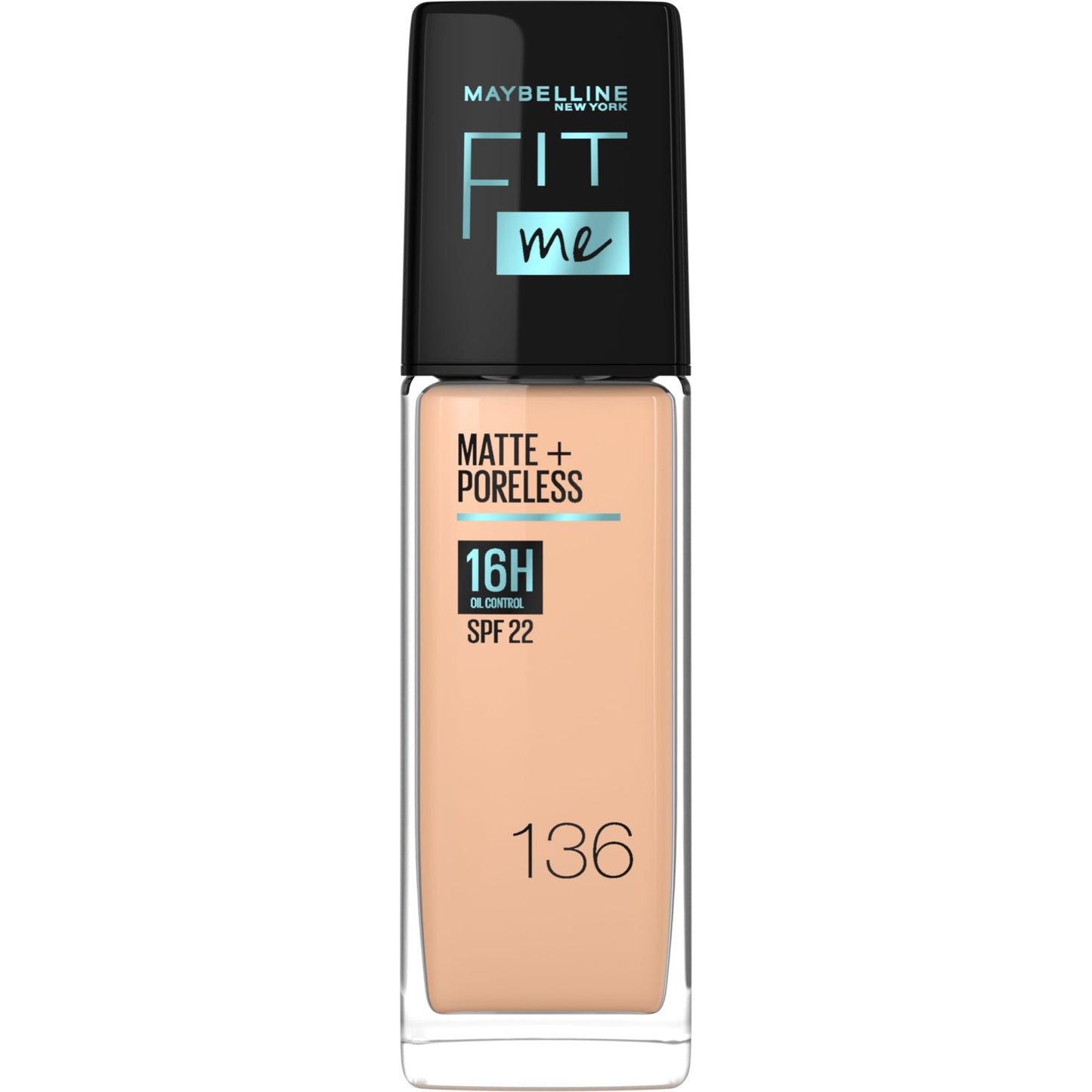 Maybelline Fit Me Matte+Poreless Liquid Foundation with SPF22 30ml 136|30ml