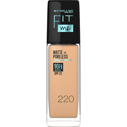 Maybelline Fit Me Matte+Poreless Liquid Foundation with SPF22 30ml 220|30ml