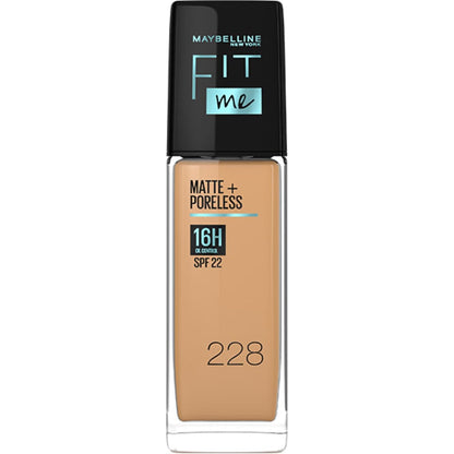 Maybelline Fit Me Matte+Poreless Liquid Foundation with SPF22 30ml 228|30ml