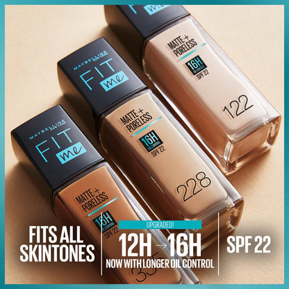 Maybelline Fit Me Matte+Poreless Liquid Foundation with SPF22 30ml 120|30ml