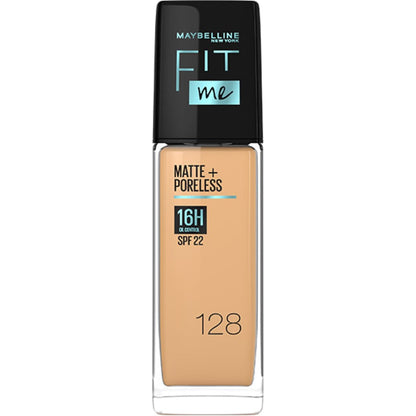 Maybelline Fit Me Matte+Poreless Liquid Foundation with SPF22 30ml 128|30ml