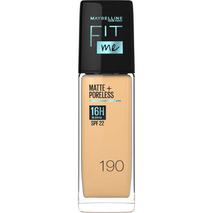 Maybelline Fit Me Matte+Poreless Liquid Foundation with SPF22 30ml 190|30ml