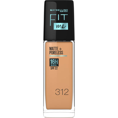 Maybelline Fit Me Matte+Poreless Liquid Foundation with SPF22 30ml 312|30ml