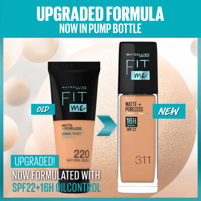 Maybelline Fit Me Matte+Poreless Liquid Foundation with SPF22 30ml 119|30ml
