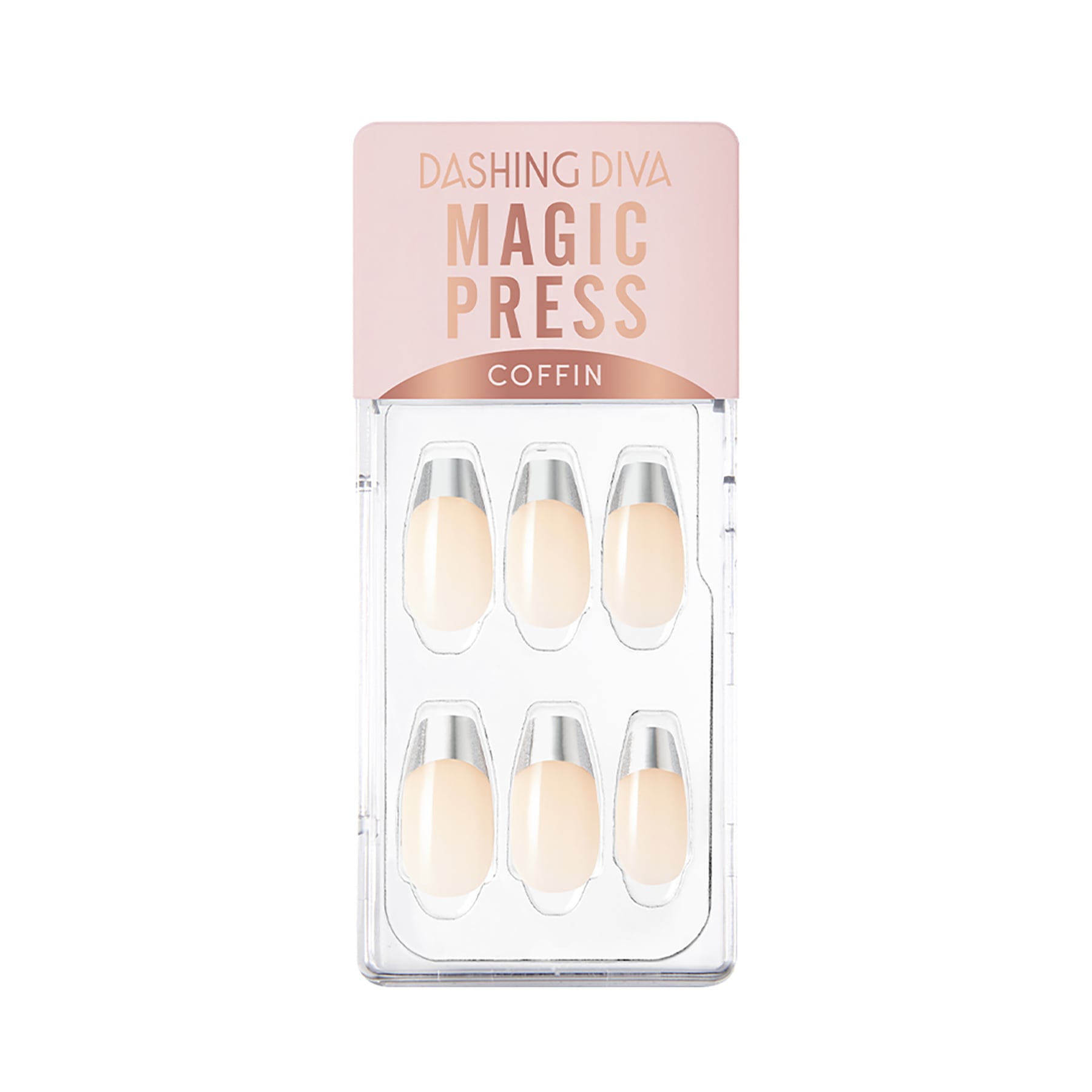 Magic Press Press-on Nails Silver Chic French